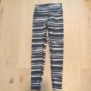 lululemon Striped Black and White Leggings